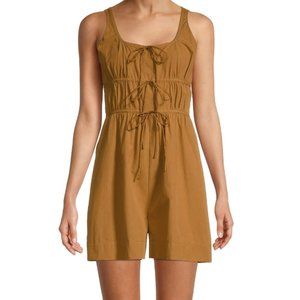 REBECCA TAYLOR Poplin Tie Romper, Size 8